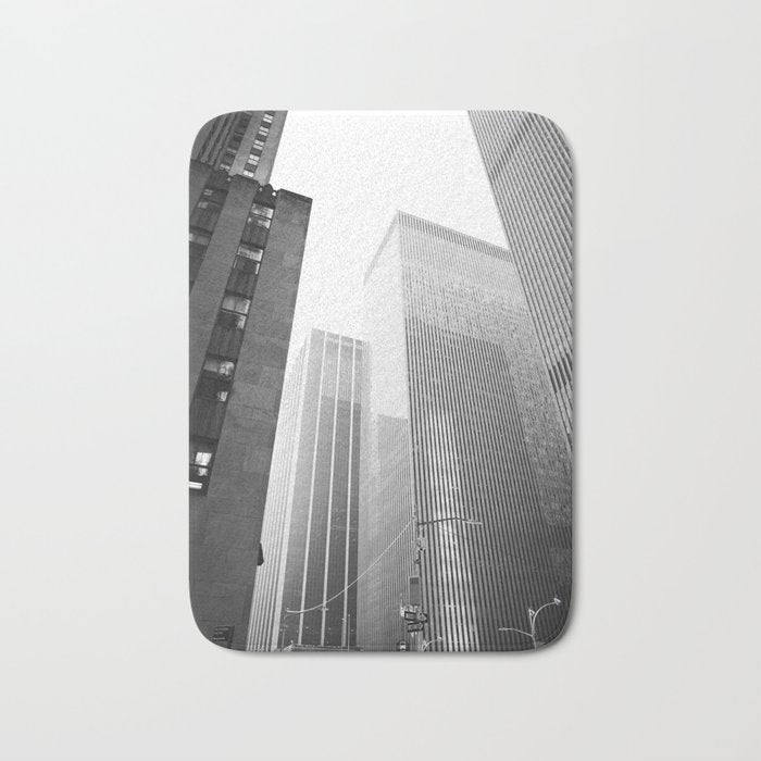 NYC Black and White Bath Mat Gallery Image 1