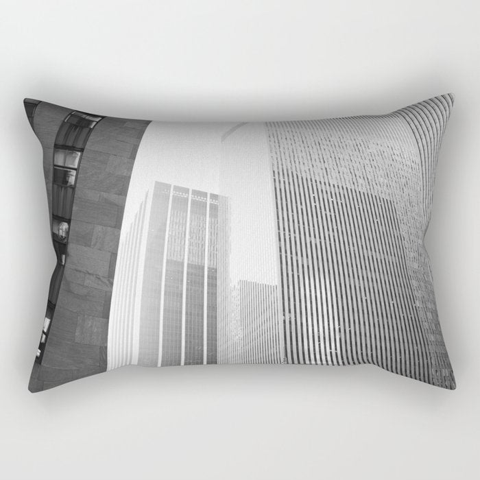 NYC Black and White Rectangular Pillow Gallery Image 1