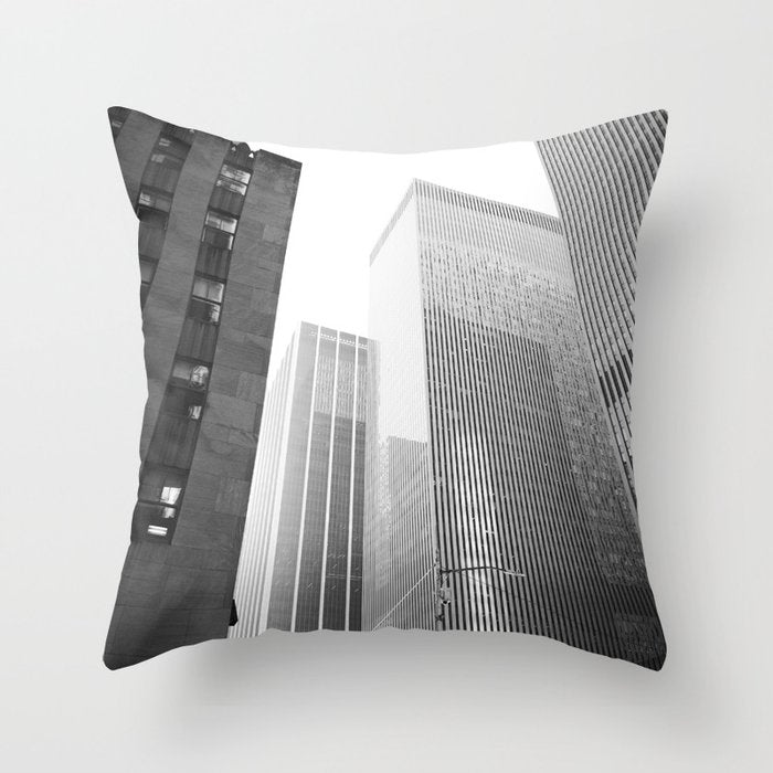 NYC Black and White Throw Pillow Gallery Image 1