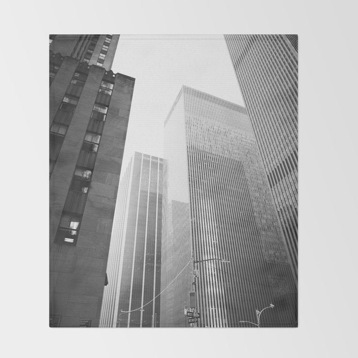 NYC Black and White Throw Blanket Gallery Image 2
