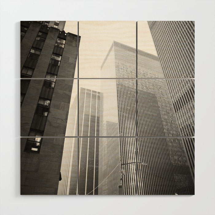 NYC Black and White Wood Wall Art Gallery Image 1