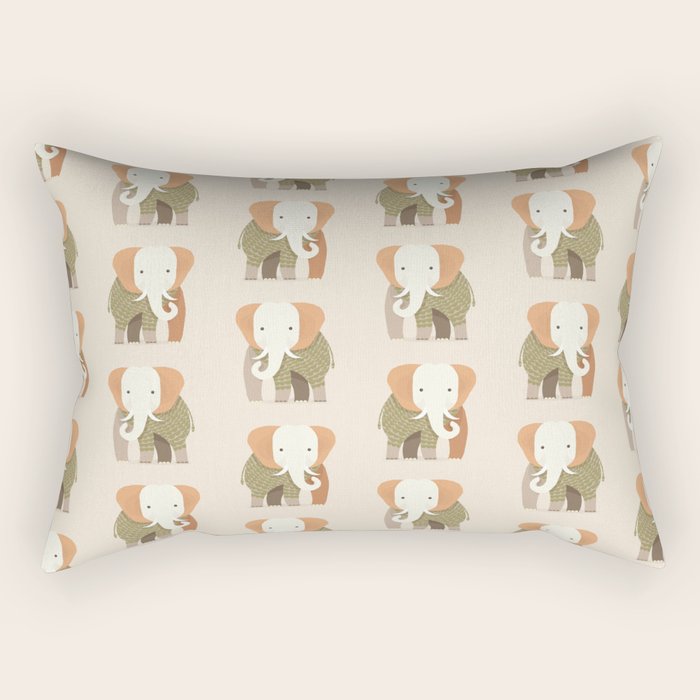 Whimsical Elephant Rectangular Pillow Gallery Image 2