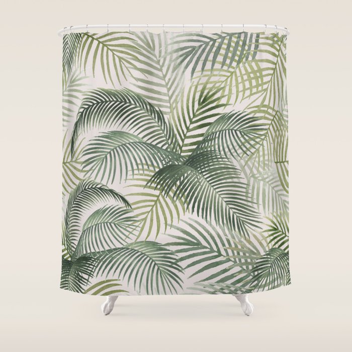 Palm leaves Shower Curtain Gallery Image 1