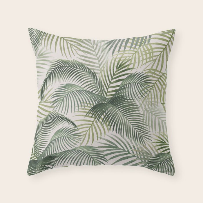 Palm leaves Throw Pillow Gallery Image 6