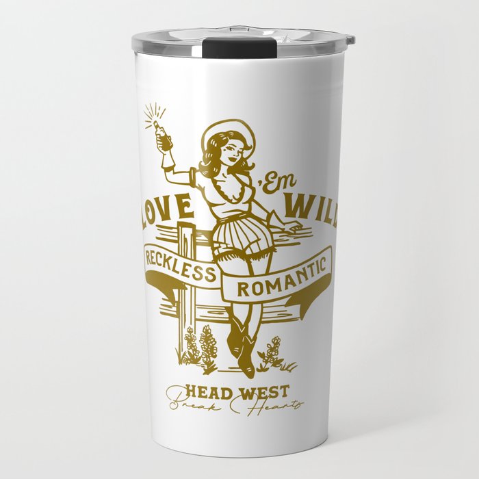 Reckless Romantic Cowgirl Travel Mug Gallery Image 1
