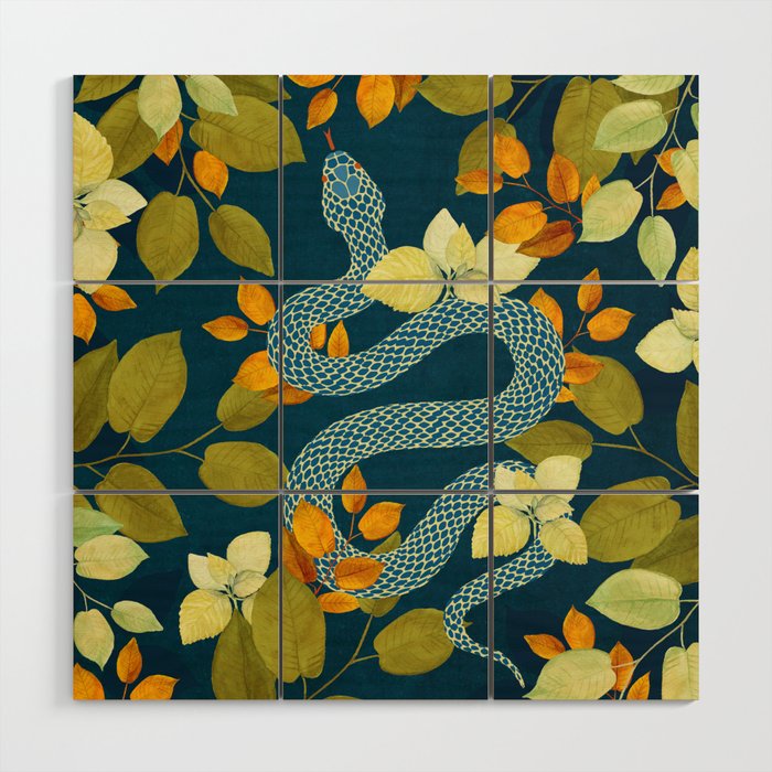 Autumn Serpent Garden Wood Wall Art Gallery Image 1