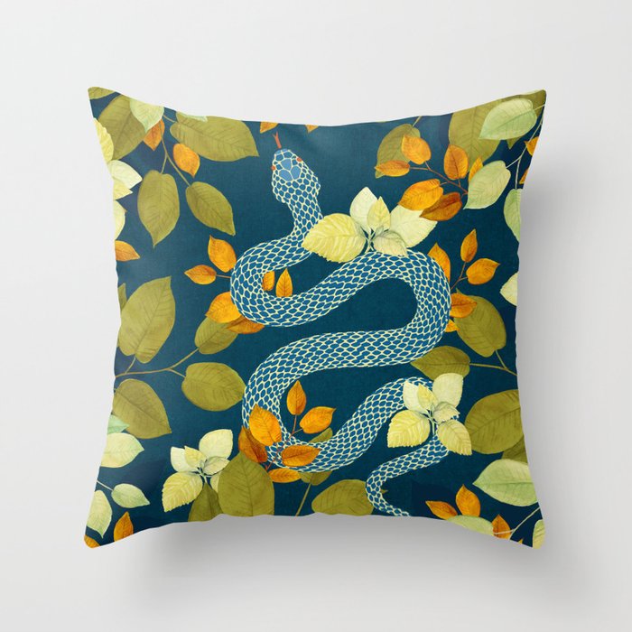 Autumn Serpent Garden Throw Pillow Gallery Image 6