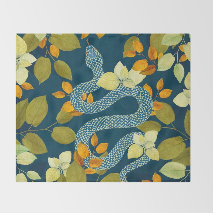 Autumn Serpent Garden Throw Blanket Gallery Image 2