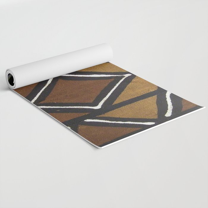 African Pattern - African Mudcloth Design Yoga Mat Gallery Image 2