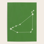 Capricorn Zodiac Star Constellation Line Art Kelly Green Poster Gallery Image 4