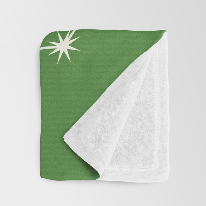 Capricorn Zodiac Star Constellation Line Art Kelly Green Throw Blanket Gallery Image 3
