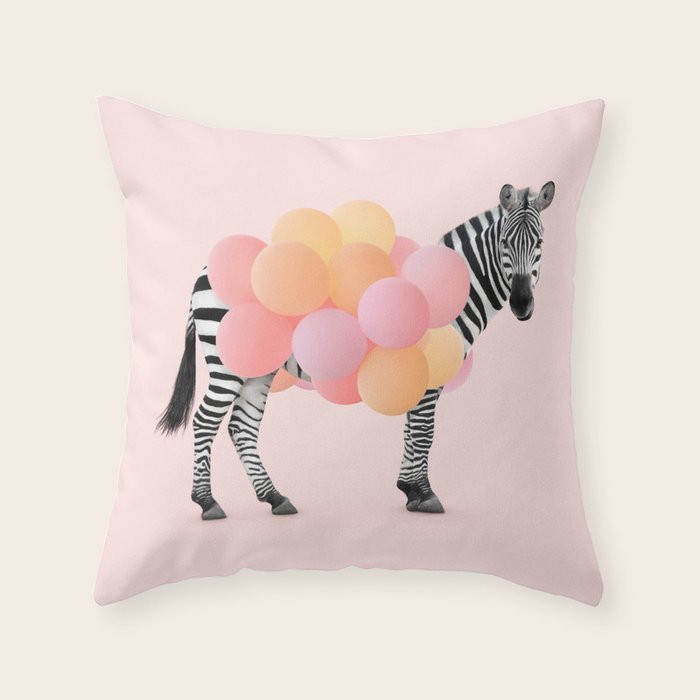 PARTY ZEBRA Throw Pillow Gallery Image 6