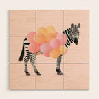 PARTY ZEBRA Wood Wall Art Gallery Image 1