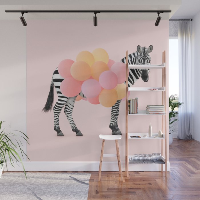 PARTY ZEBRA Wall Mural Gallery Image 1