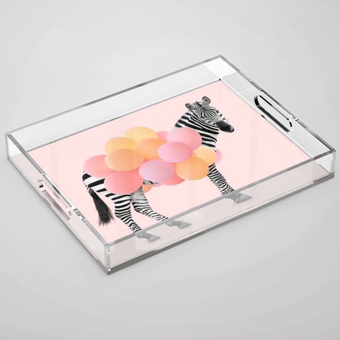 PARTY ZEBRA Acrylic Tray Gallery Image 1