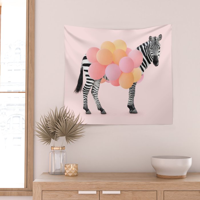 PARTY ZEBRA Wall Tapestry Gallery Image 2