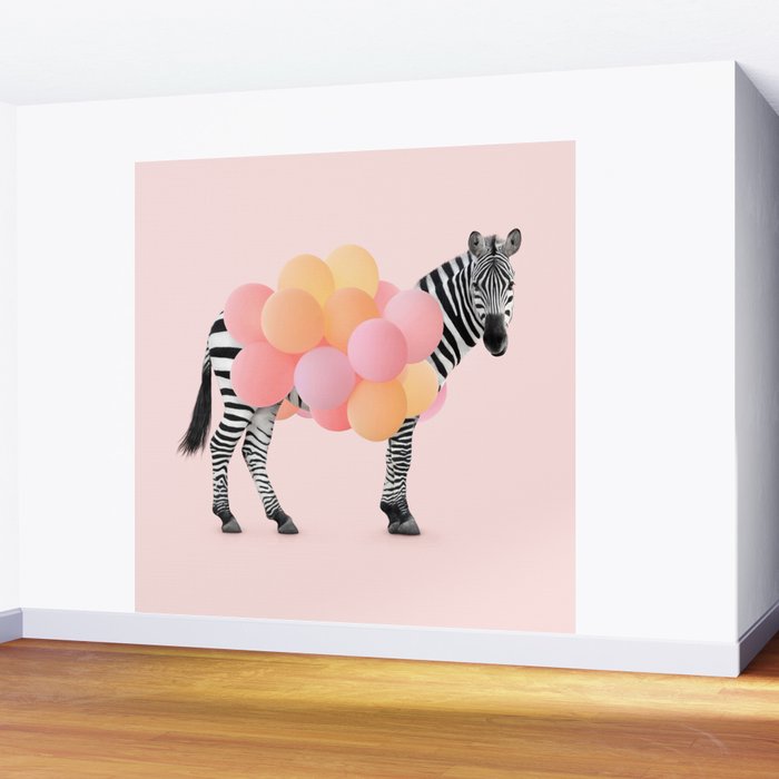 PARTY ZEBRA Wall Mural Gallery Image 2