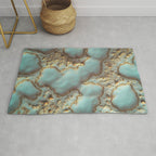 Aqua Coral Reef Abstract Rug Gallery Image 1