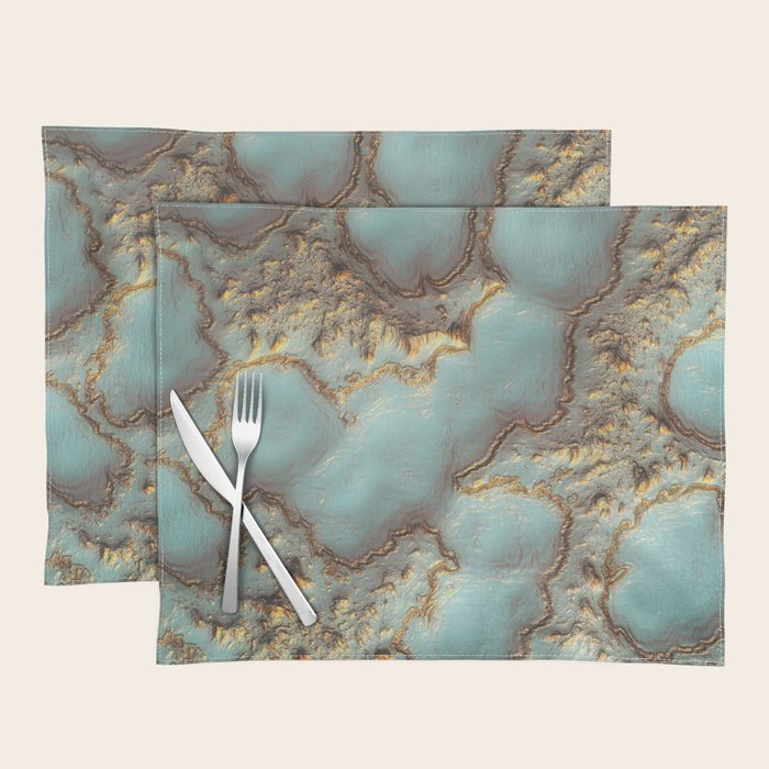 Aqua Coral Reef Abstract Placemat Gallery Image 1