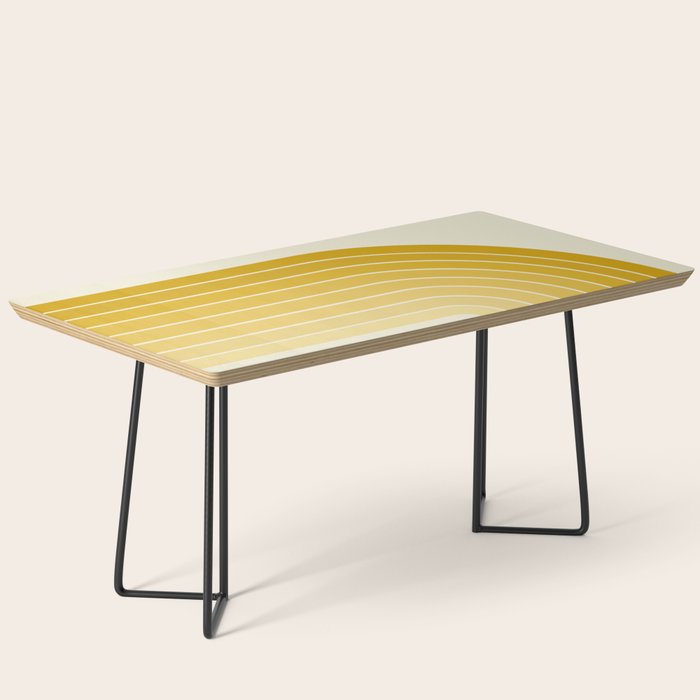 Gradient Arch XXV Gold Sunshine Mid Century Modern Rainbow Coffee Table Gallery Image 1