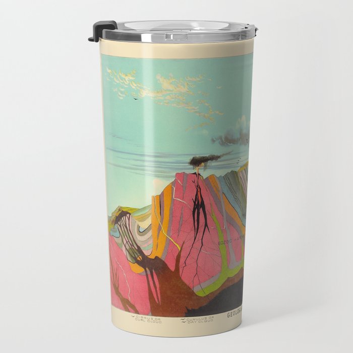 Landscape Painting, Cool Designs, Trippy Art, Mountain Painting, Scientific Poster - Geology Travel Mug Gallery Image 3