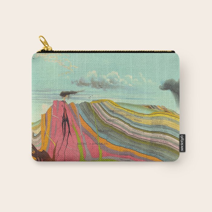 Landscape Painting, Cool Designs, Trippy Art, Mountain Painting, Scientific Poster - Geology Carry All Pouch Gallery Image 1