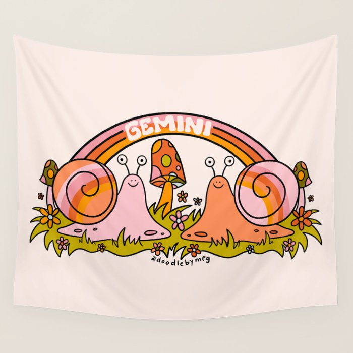 Gemini Snail Wall Tapestry Gallery Image 4