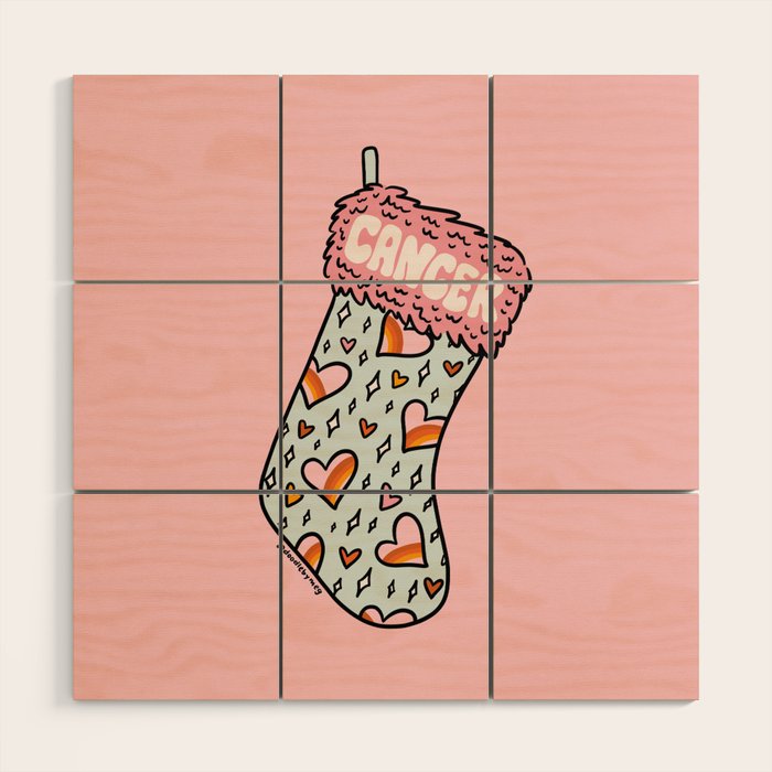 Cancer Stocking Wood Wall Art Gallery Image 1