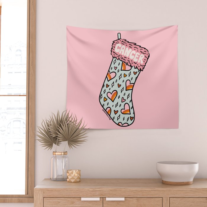 Cancer Stocking Wall Tapestry Gallery Image 2