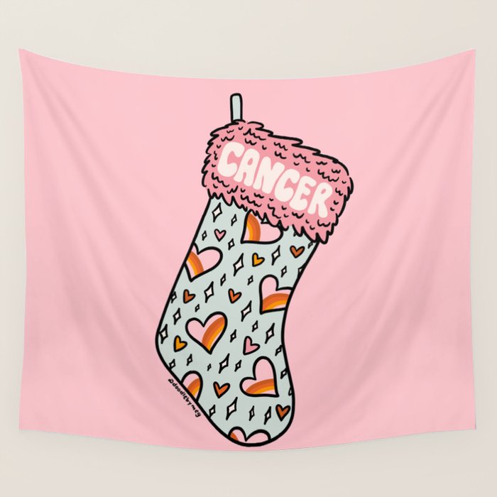 Cancer Stocking Wall Tapestry Gallery Image 4
