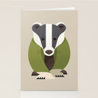 Whimsy Badger Stationery Card Gallery Image 2