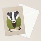Whimsy Badger Stationery Card Gallery Image 2