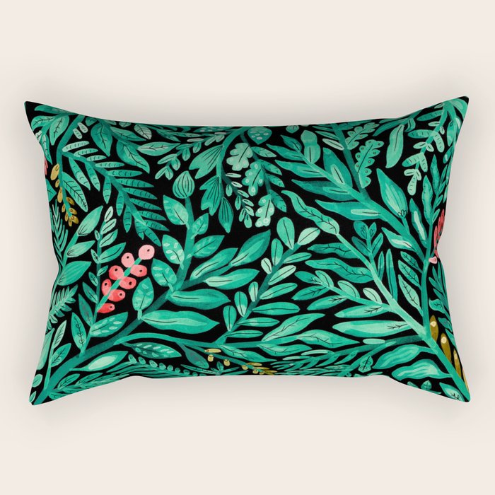 Dark Hedgerow Rectangular Pillow Gallery Image 1