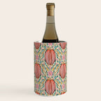 Retro Floral Beetle - pink red gold and teal Wine Chiller Gallery Image 1