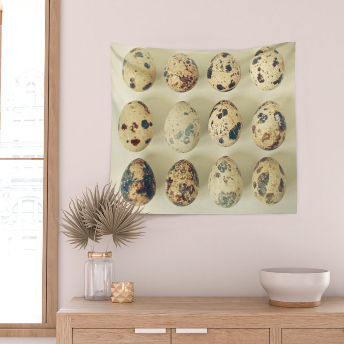 Quail Eggs Wall Tapestry Gallery Image 2