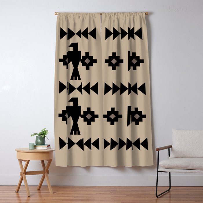 Southwestern Eagle and Arrow Pattern 125 Window Curtain Gallery Image 1