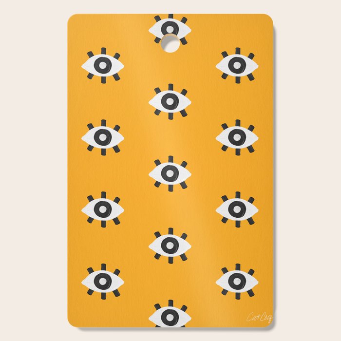 Evil Eye Dots â Marigold Palette Cutting Board Gallery Image 1