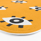 Evil Eye Dots - Marigold Palette Bath Mat Gallery Image 3