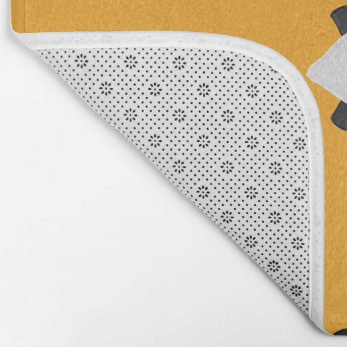 Evil Eye Dots - Marigold Palette Bath Mat Gallery Image 2
