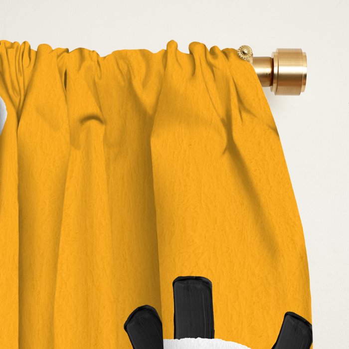 Evil Eye Dots - Marigold Palette Window Curtain Gallery Image 2
