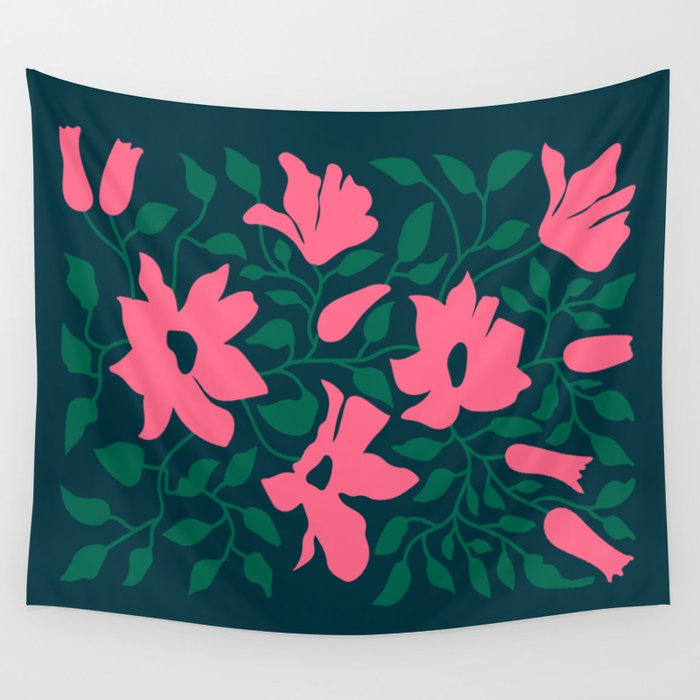 Flowers & Branches: Night Edition Wall Tapestry Gallery Image 4