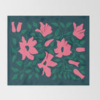 Flowers & Branches: Night Edition Throw Blanket Gallery Image 2