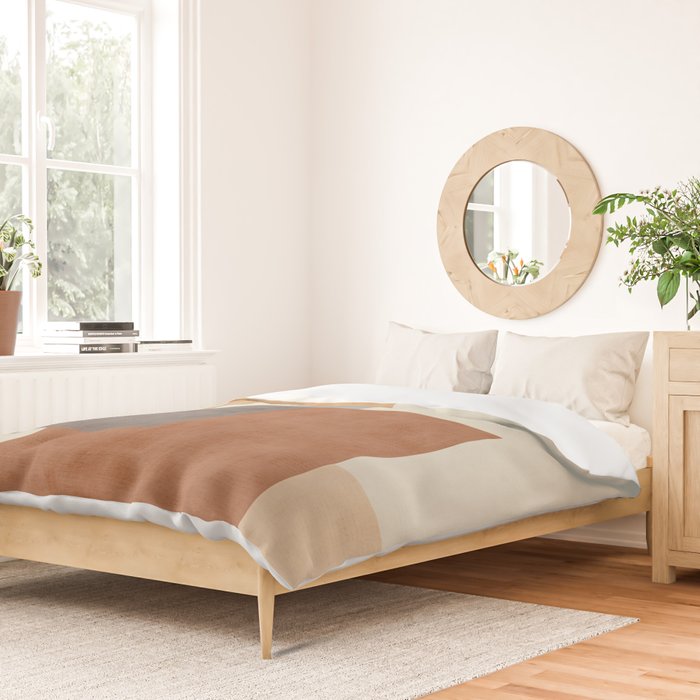 Terra Earth Tones Geometric Modern Abstract Duvet Cover Gallery Image 2