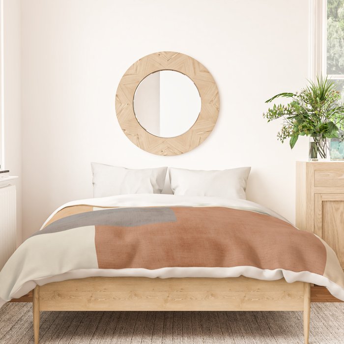 Terra Earth Tones Geometric Modern Abstract Duvet Cover Gallery Image 3
