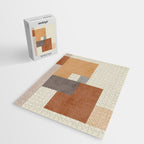 Terra Earth Tones Geometric Modern Abstract Jigsaw Puzzle Gallery Image 2