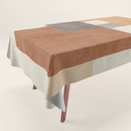 Terra Earth Tones Geometric Modern Abstract Tablecloth Gallery Image 1