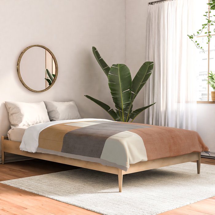 Terra Earth Tones Geometric Modern Abstract Comforter Gallery Image 2