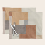 Terra Earth Tones Geometric Modern Abstract Placemat Gallery Image 1