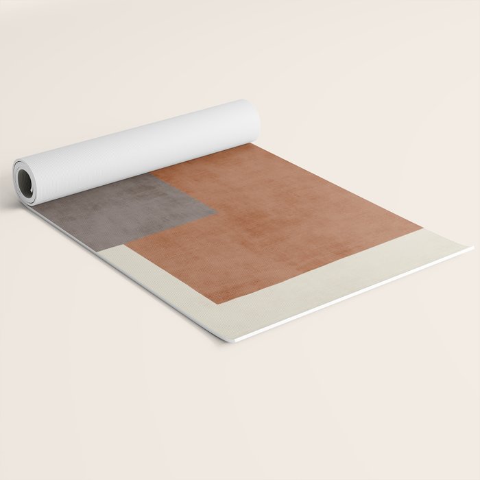Terra Earth Tones Geometric Modern Abstract Yoga Mat Gallery Image 2