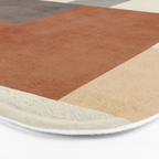 Terra Earth Tones Geometric Modern Abstract Bath Mat Gallery Image 3